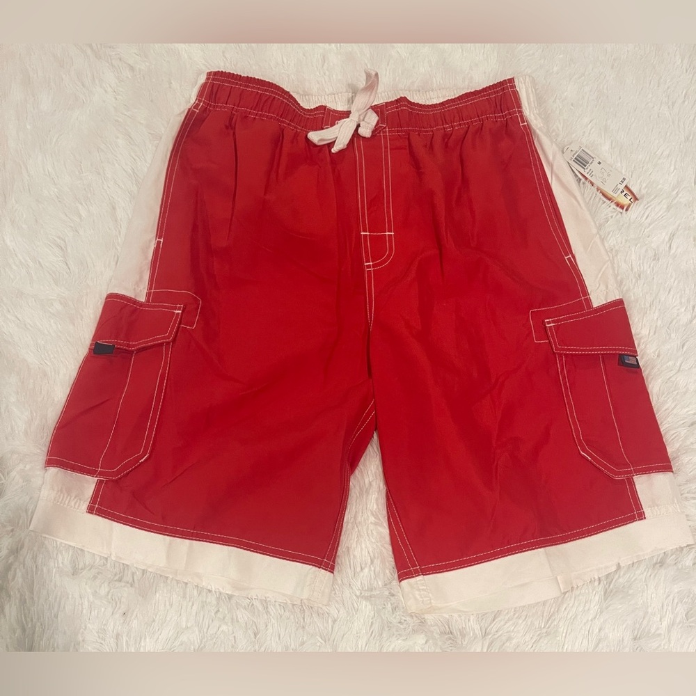 U.S Apparel Red board shorts swim‎ trunks swimsuit size M